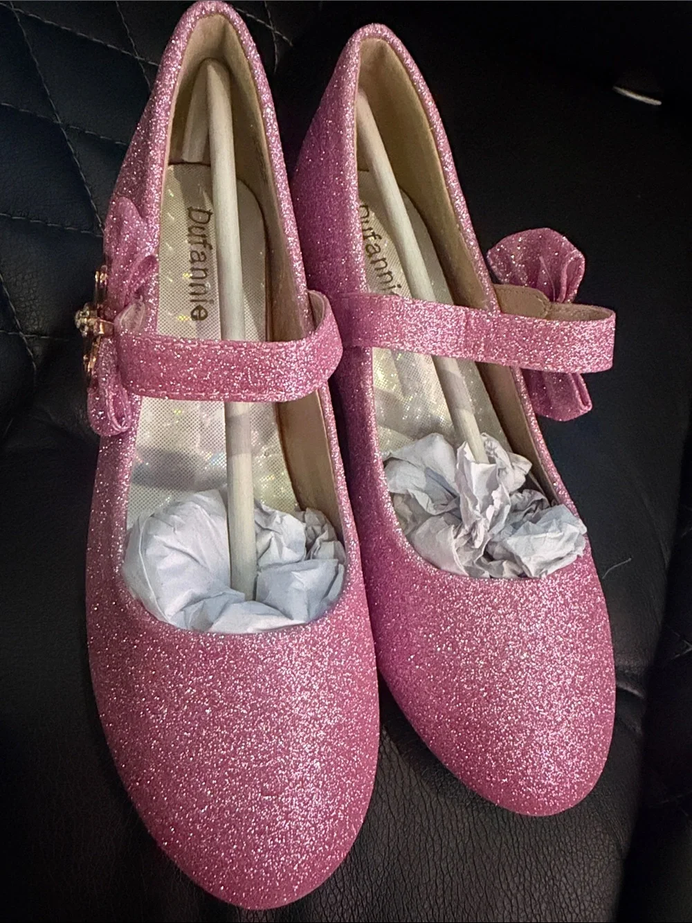 Sparkle Pink Mary Jane Dress Shoes for Girls